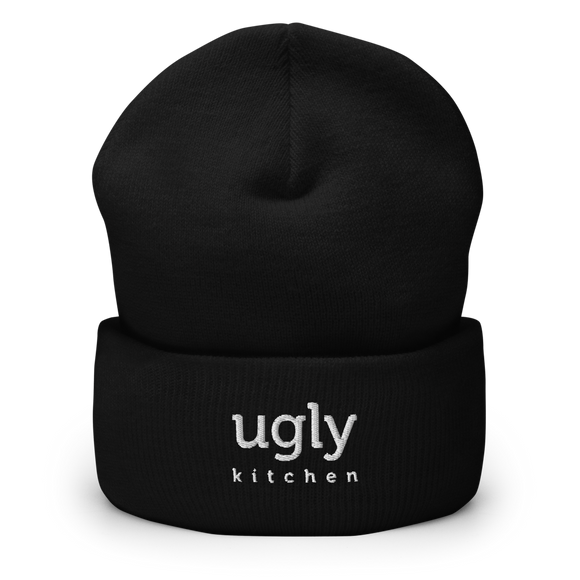 Ugly Kitchen Embroidered Beanie - Black